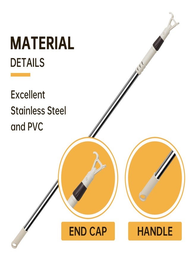 MaKefeile Tension Rod Blinds Shads Push Pull Adjustable Rod for Skylight Cordless Window Blinds and Shades,Easy to Pull The Shades Down and Up 38 to 63inch. - Image 3